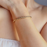 Chunky Twist Bangle Bracelet