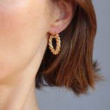 Chunky Twist Hoop Earrings