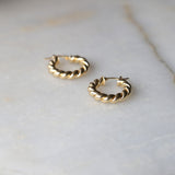 Chunky Twist Hoop Earrings