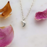 Croissant Charm Necklace (Sterling Silver)