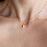 Croissant Charm Necklace (Gold)