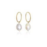 Hera Petite Pearl Hoops