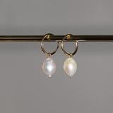 Hera Petite Pearl Hoops