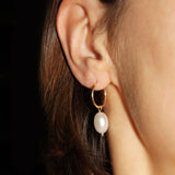 Hera Petite Pearl Hoops